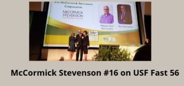 Paul Stevenson accepting the Fast56 USF award.