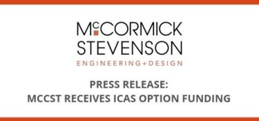 McCormick Stevenson Receives iCAS Option Funding