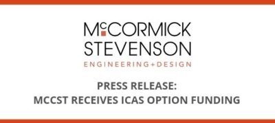 McCormick Stevenson Receives iCAS Option Funding
