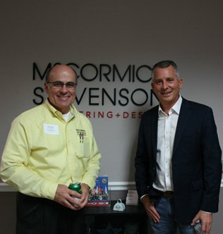 Noel McCormick and David Jolly at McCormick Stevenson's 20th Anniversary Client Appreciation Open House