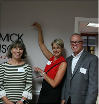Betsy Bennett, Christy Vogel and Paul Stevenson at McCormick Stevenson's 20th Anniversary Client Appreciation Open House