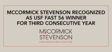 McCormick Stevenson Recognized as a USF Fast 56 Winner for Third Consecutive Year