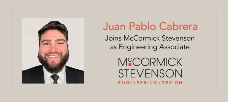 Juan Pablo Cabrera, Engineering Associate, McCormick Stevenson