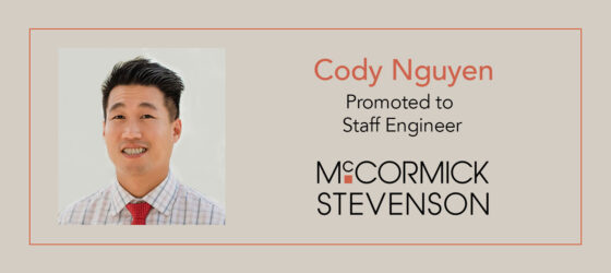 Cody Nguyen Promoted to Staff Engineer with McCormick Stevenson