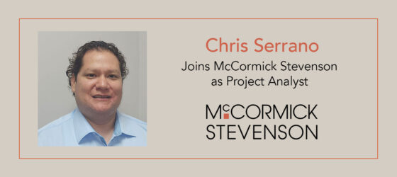 Chris Serrano, Project Analyst with McCormick Stevenson