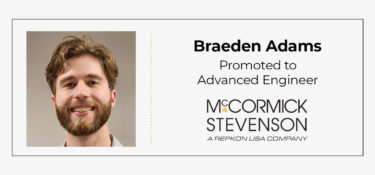 Braeden Adams, Advanced Engineer with McCormick Stevenson